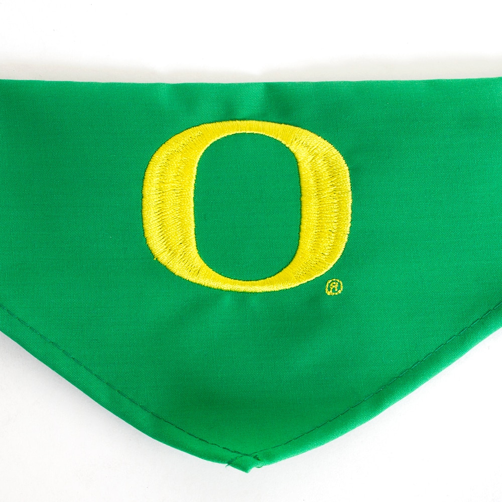 Classic Oregon O, All Star Dogs, Green, Pet Accessories, Gifts, Embroidered, Bandana, Small, 632931